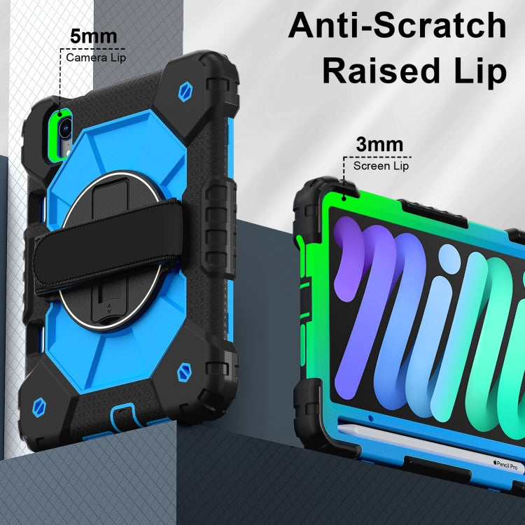 For iPad mini 2024 / mini 6 Contrast Color Robot Silicone Hybrid PC Tablet Case