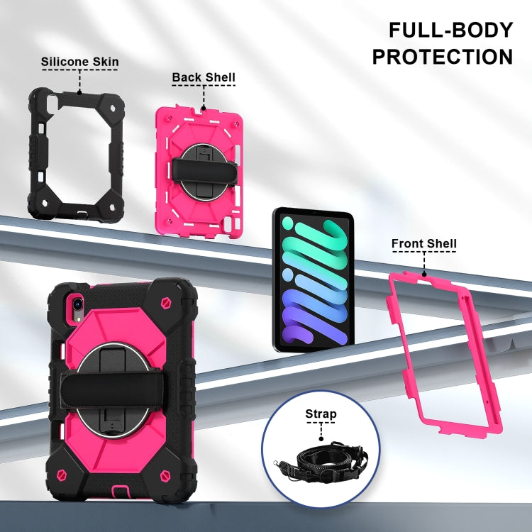 For iPad mini 2024 / mini 6 Contrast Color Robot Silicone Hybrid PC Tablet Case