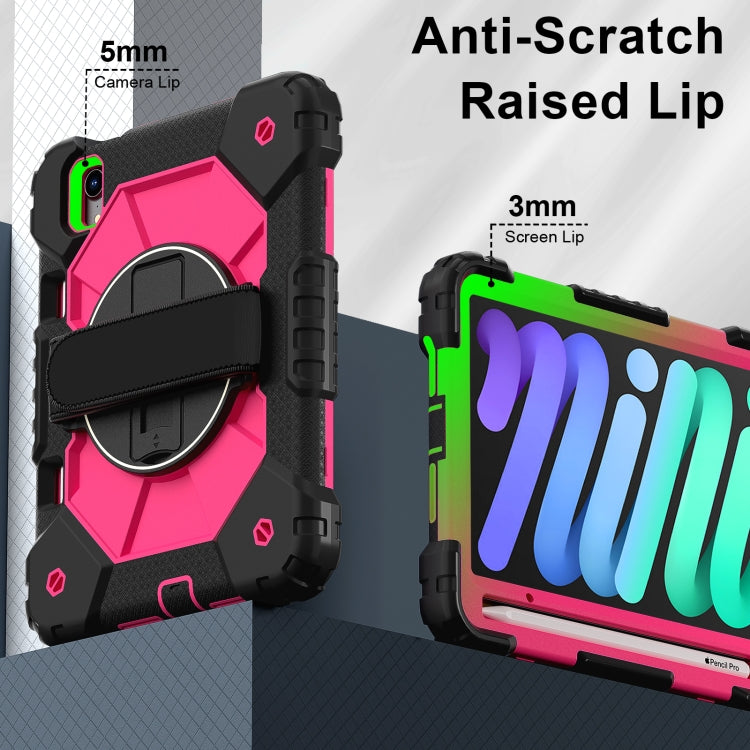For iPad mini 2024 / mini 6 Contrast Color Robot Silicone Hybrid PC Tablet Case