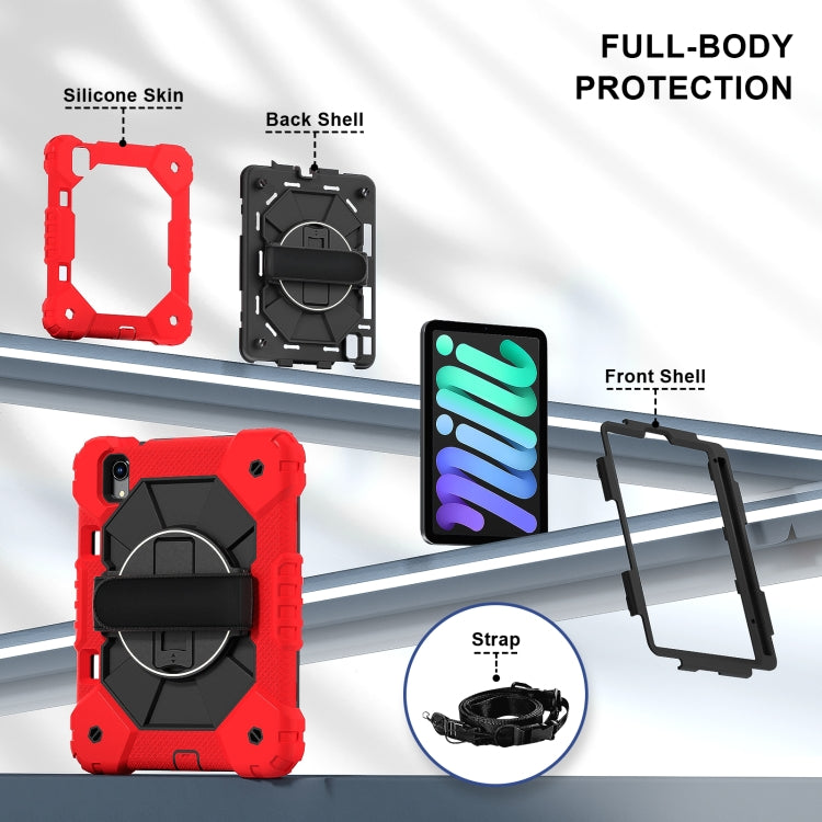 For iPad mini 2024 / mini 6 Contrast Color Robot Silicone Hybrid PC Tablet Case