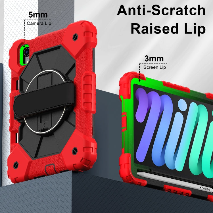 For iPad mini 2024 / mini 6 Contrast Color Robot Silicone Hybrid PC Tablet Case