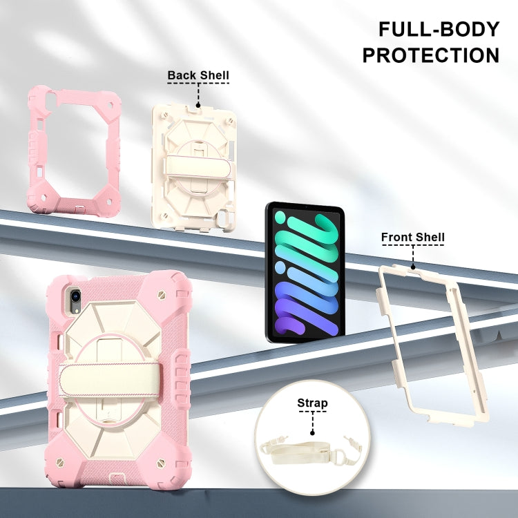 For iPad mini 2024 / mini 6 Contrast Color Robot Silicone Hybrid PC Tablet Case