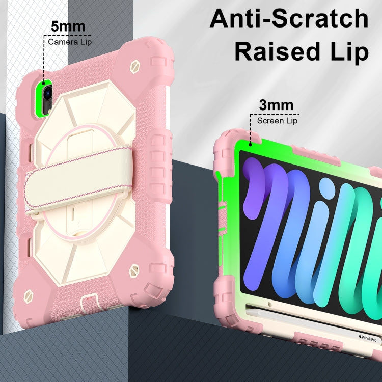 For iPad mini 2024 / mini 6 Contrast Color Robot Silicone Hybrid PC Tablet Case