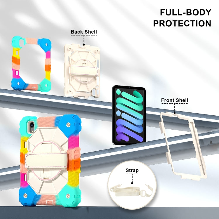 For iPad mini 2024 / mini 6 Contrast Color Robot Silicone Hybrid PC Tablet Case