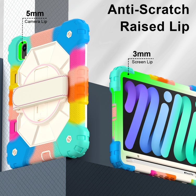 For iPad mini 2024 / mini 6 Contrast Color Robot Silicone Hybrid PC Tablet Case