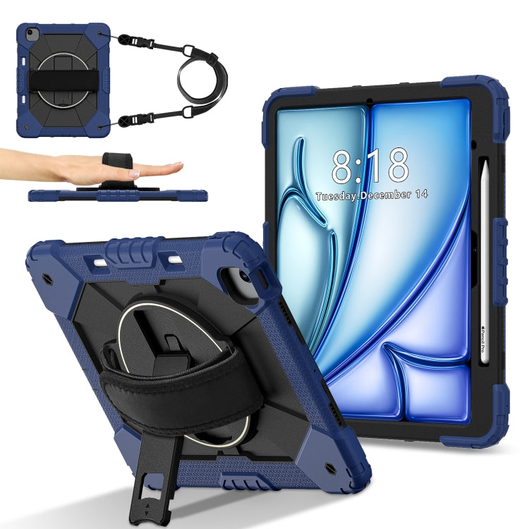 For iPad Air 13 2026 / 2025 / 2024 Contrast Color Robot Silicone Hybrid PC Tablet Case