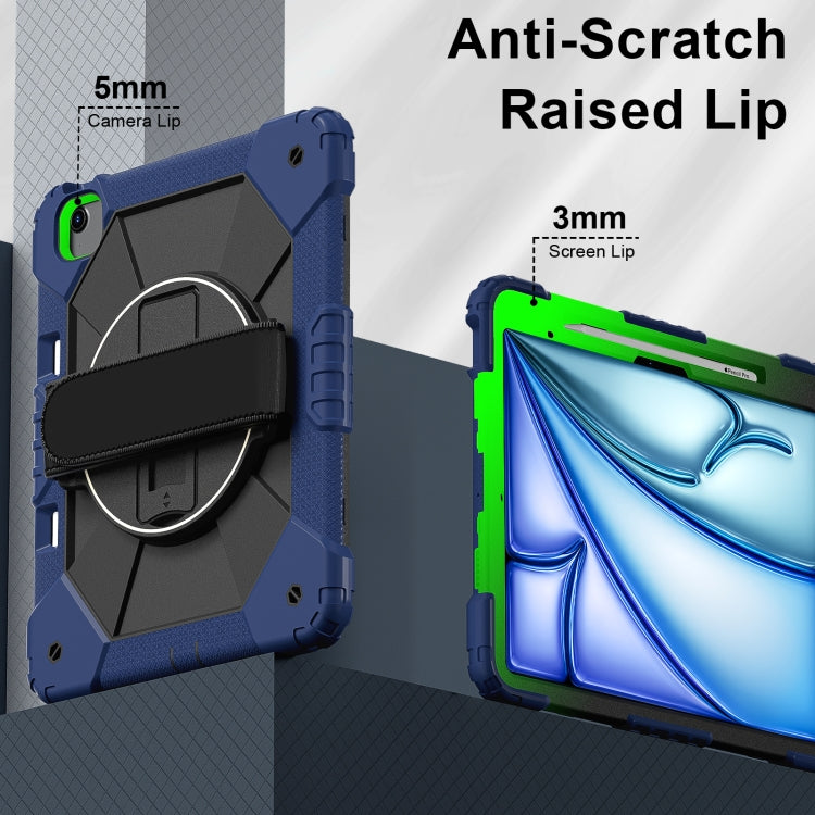 For iPad Air 13 2026 / 2025 / 2024 Contrast Color Robot Silicone Hybrid PC Tablet Case
