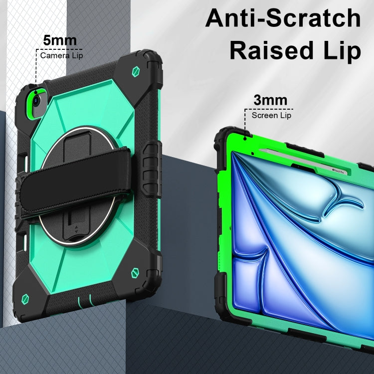 For iPad Air 13 2026 / 2025 / 2024 Contrast Color Robot Silicone Hybrid PC Tablet Case