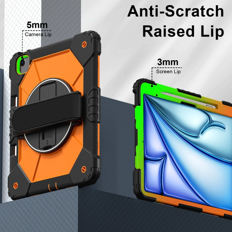For iPad Air 13 2026 / 2025 / 2024 Contrast Color Robot Silicone Hybrid PC Tablet Case