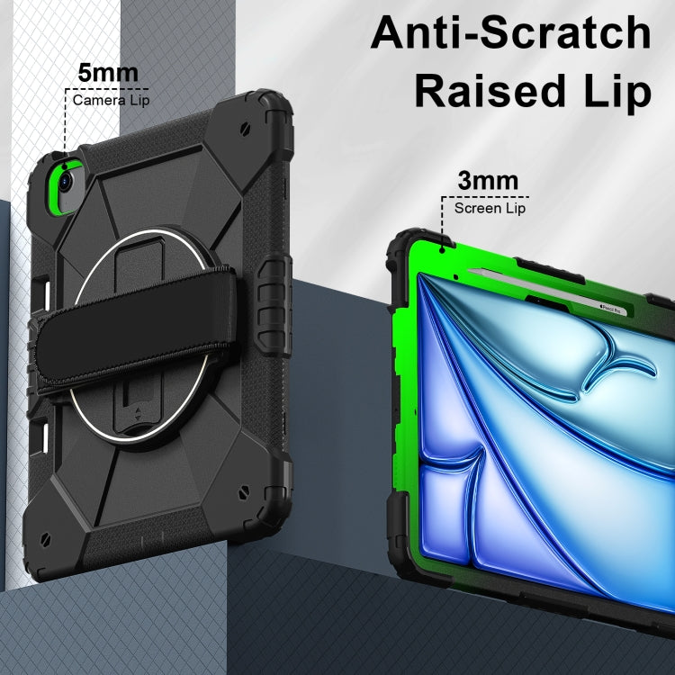 For iPad Air 13 2026 / 2025 / 2024 Contrast Color Robot Silicone Hybrid PC Tablet Case
