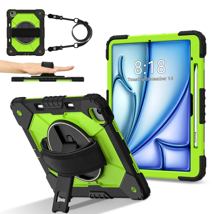 For iPad Air 13 2026 / 2025 / 2024 Contrast Color Robot Silicone Hybrid PC Tablet Case