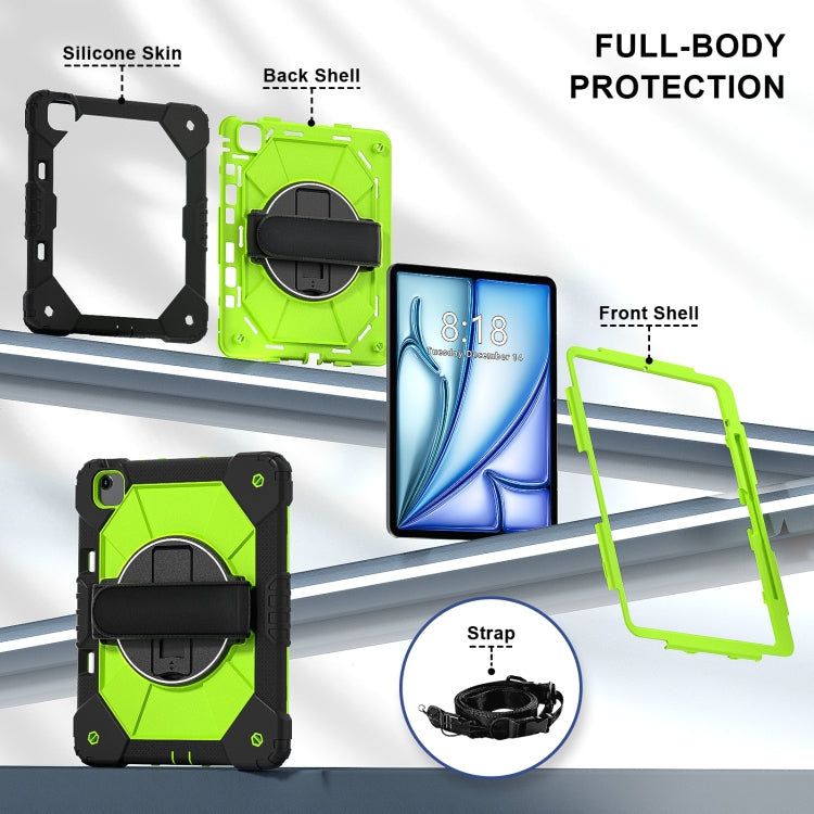 For iPad Air 13 2026 / 2025 / 2024 Contrast Color Robot Silicone Hybrid PC Tablet Case