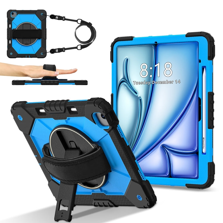 For iPad Air 13 2026 / 2025 / 2024 Contrast Color Robot Silicone Hybrid PC Tablet Case