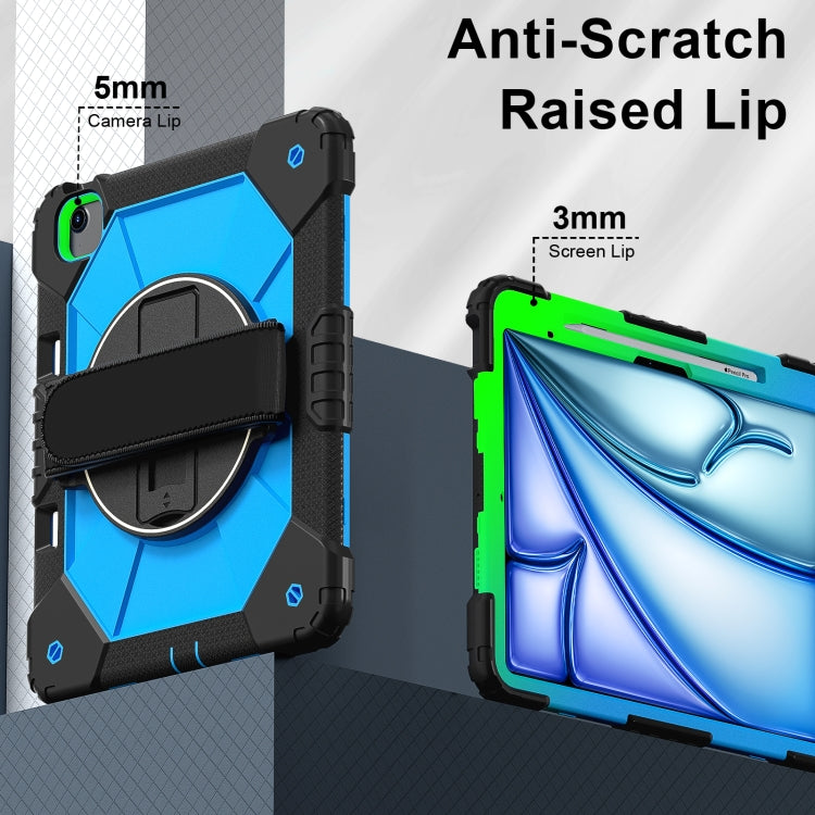 For iPad Air 13 2026 / 2025 / 2024 Contrast Color Robot Silicone Hybrid PC Tablet Case