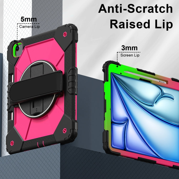 For iPad Air 13 2026 / 2025 / 2024 Contrast Color Robot Silicone Hybrid PC Tablet Case