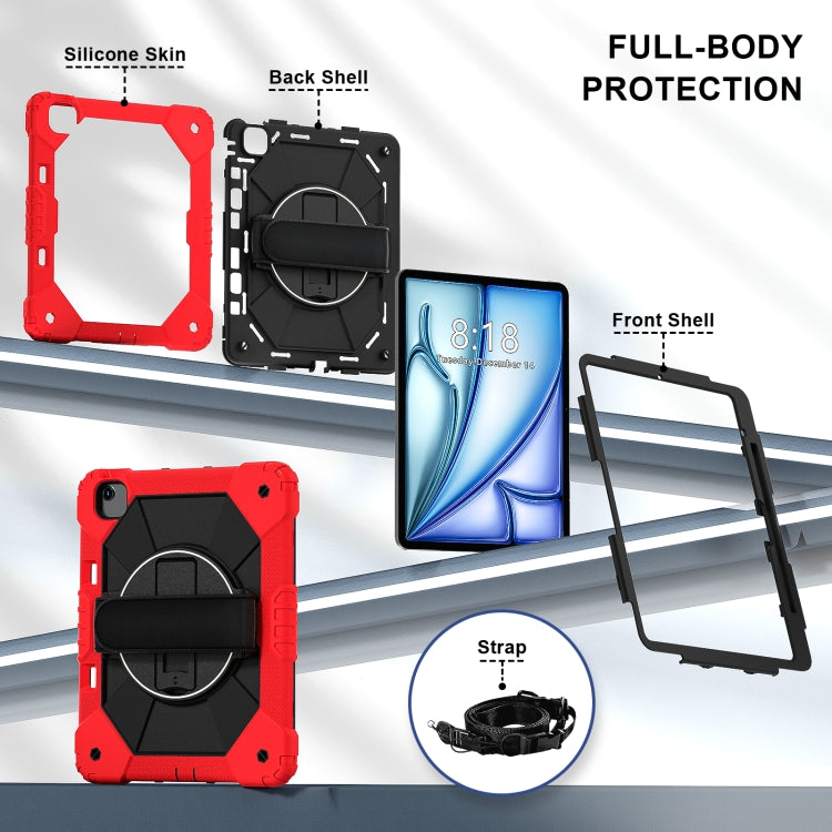 For iPad Air 13 2026 / 2025 / 2024 Contrast Color Robot Silicone Hybrid PC Tablet Case