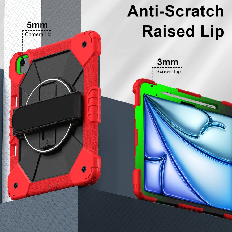 For iPad Air 13 2026 / 2025 / 2024 Contrast Color Robot Silicone Hybrid PC Tablet Case
