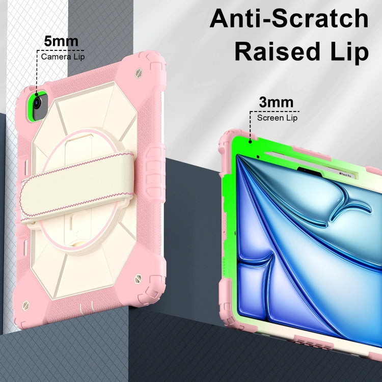 For iPad Air 13 2026 / 2025 / 2024 Contrast Color Robot Silicone Hybrid PC Tablet Case