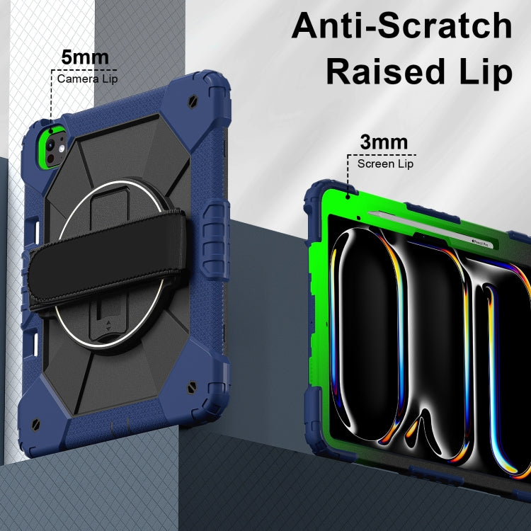 For iPad Pro 13 2025 / 2024 Contrast Color Robot Silicone Hybrid PC Tablet Case