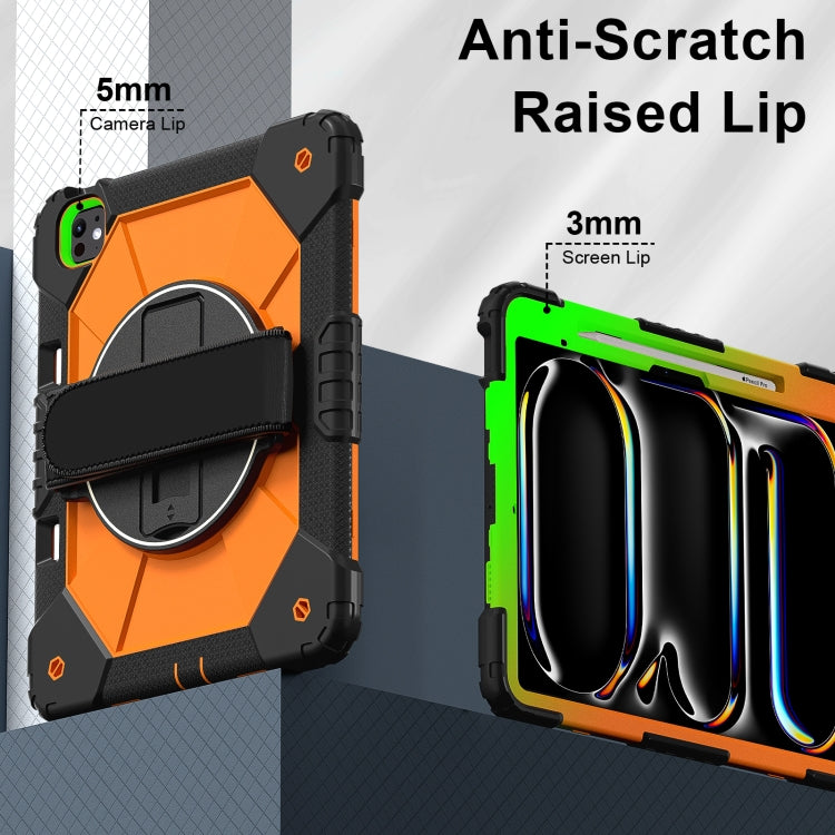 For iPad Pro 13 2025 / 2024 Contrast Color Robot Silicone Hybrid PC Tablet Case