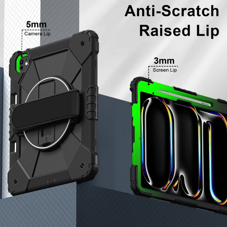 For iPad Pro 13 2025 / 2024 Contrast Color Robot Silicone Hybrid PC Tablet Case
