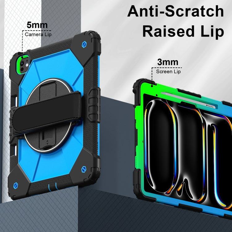 For iPad Pro 13 2025 / 2024 Contrast Color Robot Silicone Hybrid PC Tablet Case