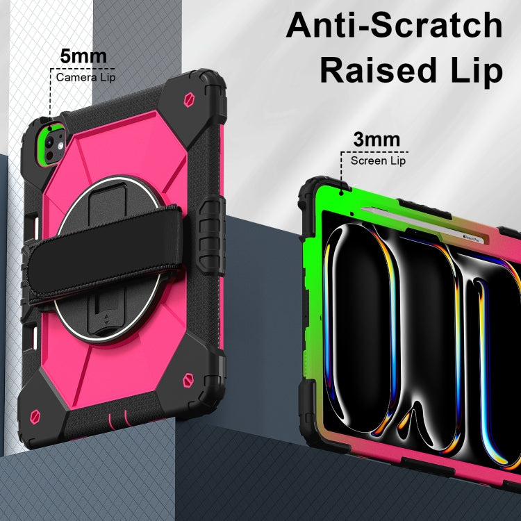 For iPad Pro 13 2025 / 2024 Contrast Color Robot Silicone Hybrid PC Tablet Case