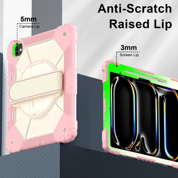 For iPad Pro 13 2025 / 2024 Contrast Color Robot Silicone Hybrid PC Tablet Case