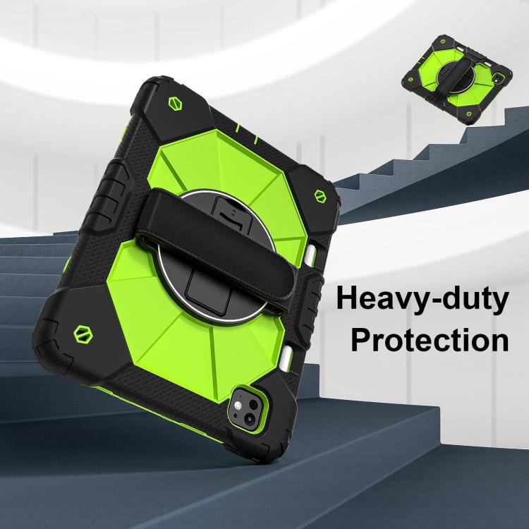 For iPad Pro 11 2025 / 2024 Contrast Color Robot Silicone Hybrid PC Tablet Case