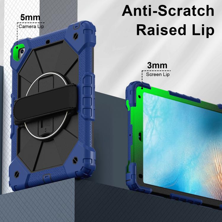 For iPad Pro 9.7 / 9.7 2018 / 2017 Contrast Color Robot Silicone Hybrid PC Tablet Case
