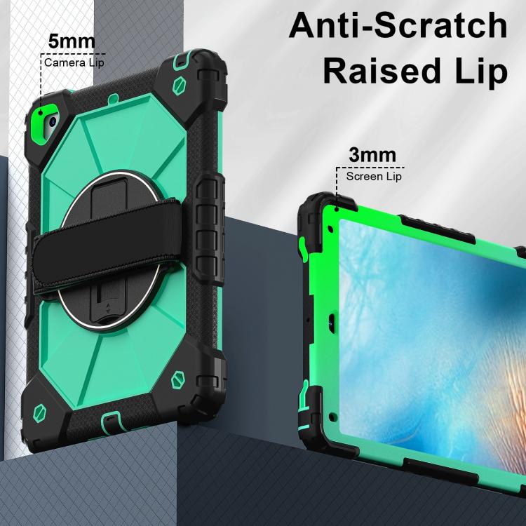 For iPad Pro 9.7 / 9.7 2018 / 2017 Contrast Color Robot Silicone Hybrid PC Tablet Case