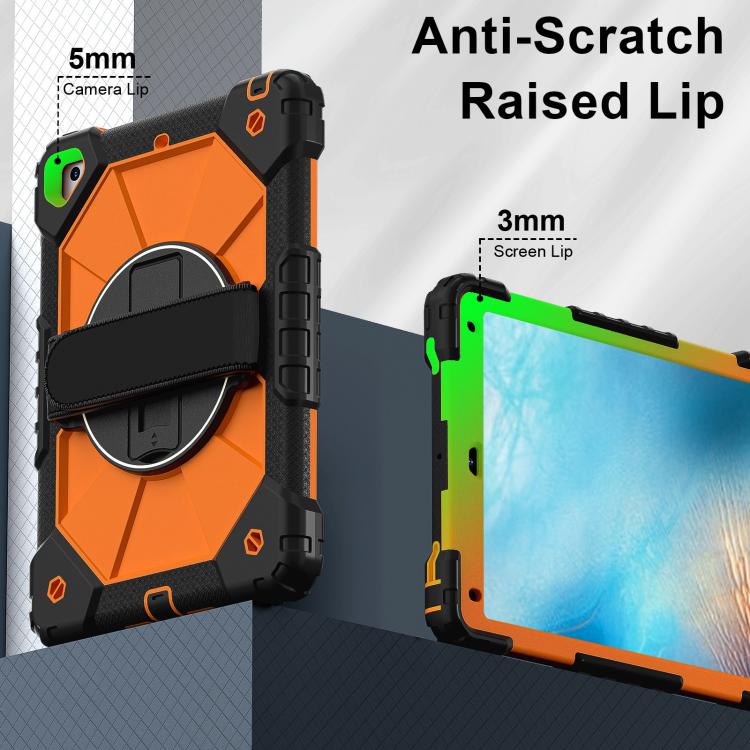 For iPad Pro 9.7 / 9.7 2018 / 2017 Contrast Color Robot Silicone Hybrid PC Tablet Case