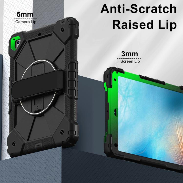 For iPad Pro 9.7 / 9.7 2018 / 2017 Contrast Color Robot Silicone Hybrid PC Tablet Case