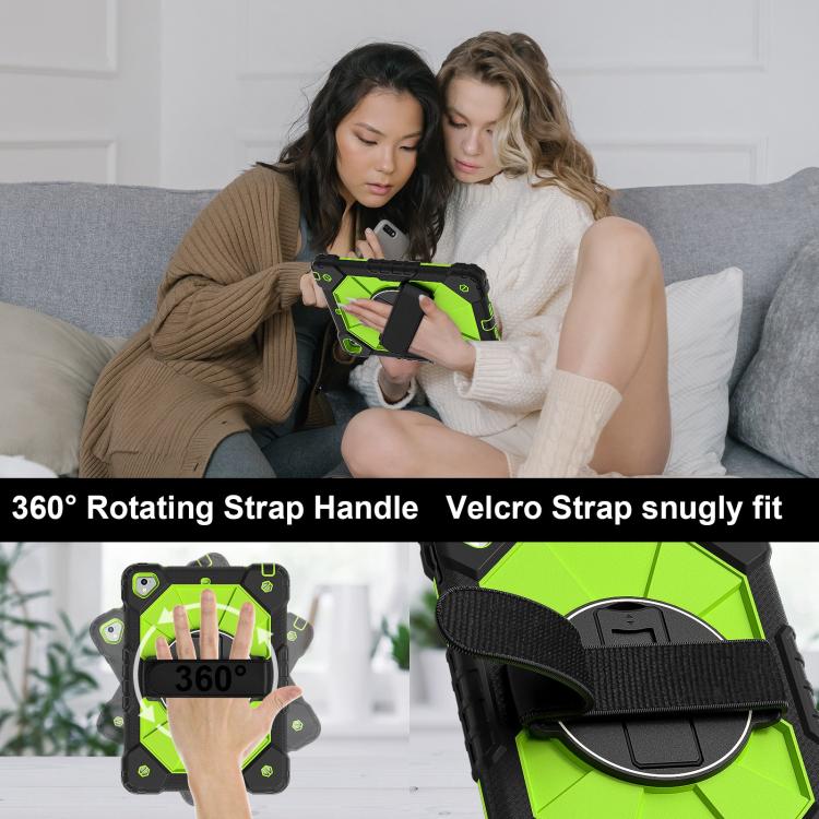For iPad Pro 9.7 / 9.7 2018 / 2017 Contrast Color Robot Silicone Hybrid PC Tablet Case
