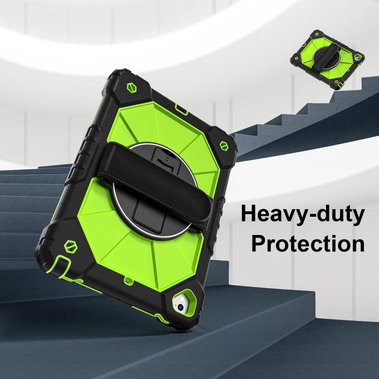 For iPad Pro 9.7 / 9.7 2018 / 2017 Contrast Color Robot Silicone Hybrid PC Tablet Case