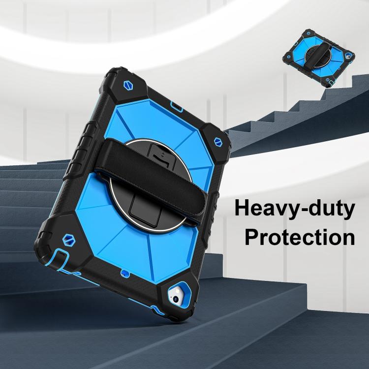 For iPad Pro 9.7 / 9.7 2018 / 2017 Contrast Color Robot Silicone Hybrid PC Tablet Case