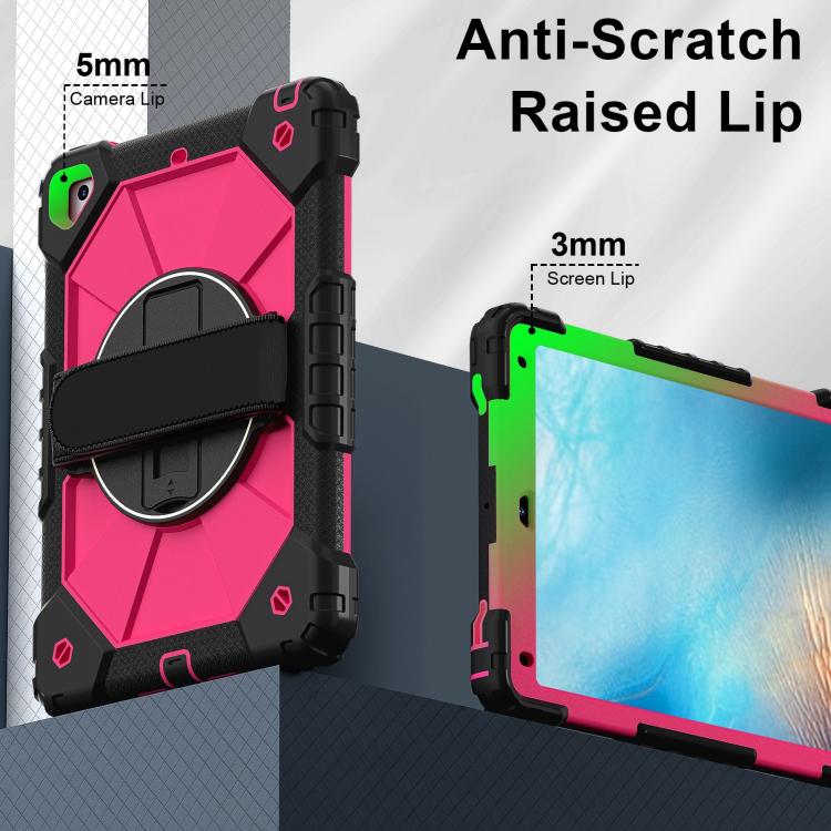 For iPad Pro 9.7 / 9.7 2018 / 2017 Contrast Color Robot Silicone Hybrid PC Tablet Case