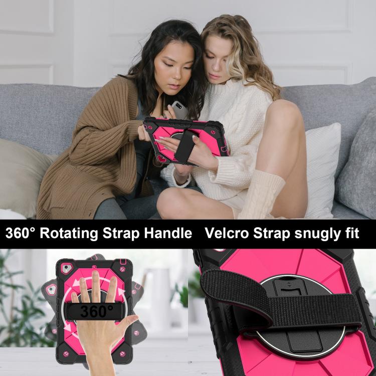 For iPad Pro 9.7 / 9.7 2018 / 2017 Contrast Color Robot Silicone Hybrid PC Tablet Case