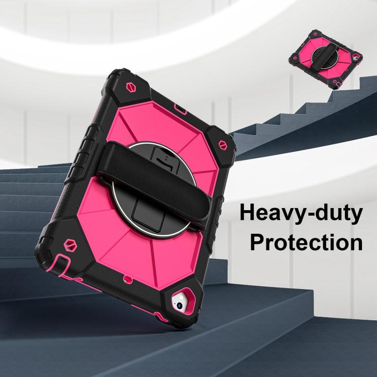 For iPad Pro 9.7 / 9.7 2018 / 2017 Contrast Color Robot Silicone Hybrid PC Tablet Case