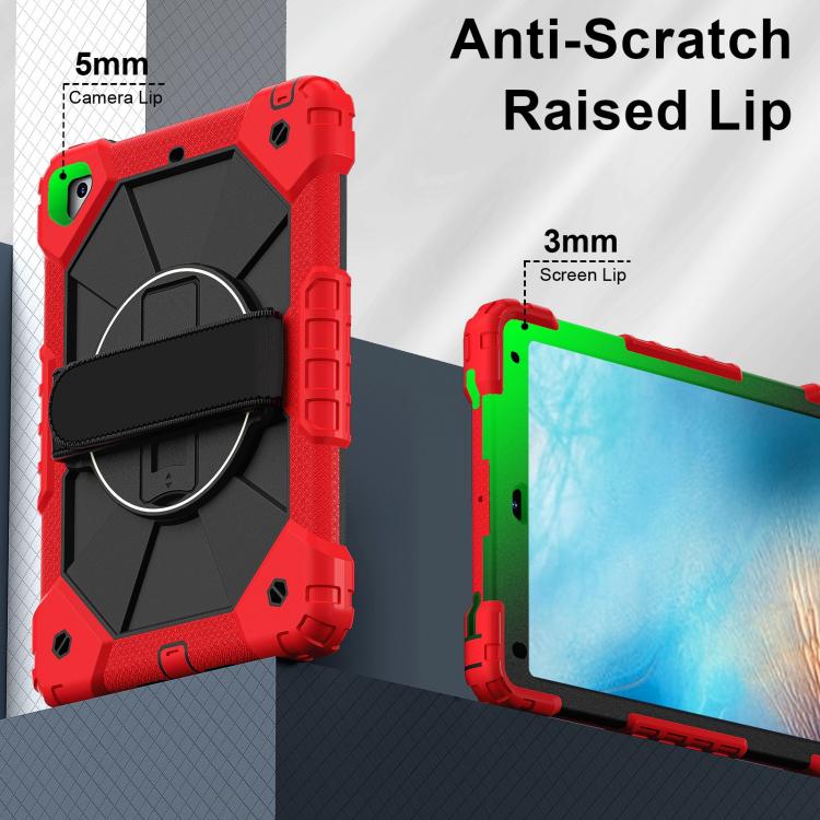 For iPad Pro 9.7 / 9.7 2018 / 2017 Contrast Color Robot Silicone Hybrid PC Tablet Case