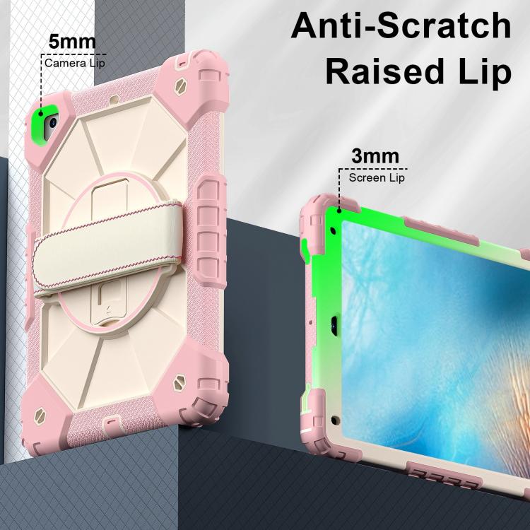 For iPad Pro 9.7 / 9.7 2018 / 2017 Contrast Color Robot Silicone Hybrid PC Tablet Case