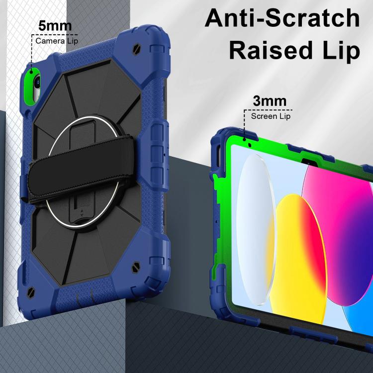 For iPad 2025 / 2022 Contrast Color Robot Silicone Hybrid PC Tablet Case