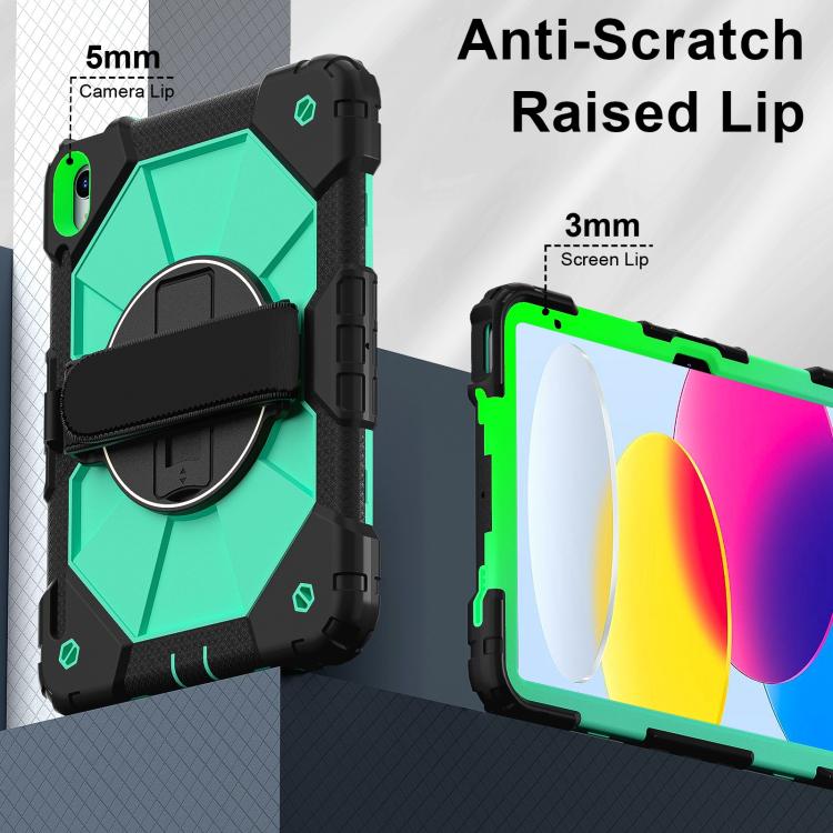 For iPad 2025 / 2022 Contrast Color Robot Silicone Hybrid PC Tablet Case