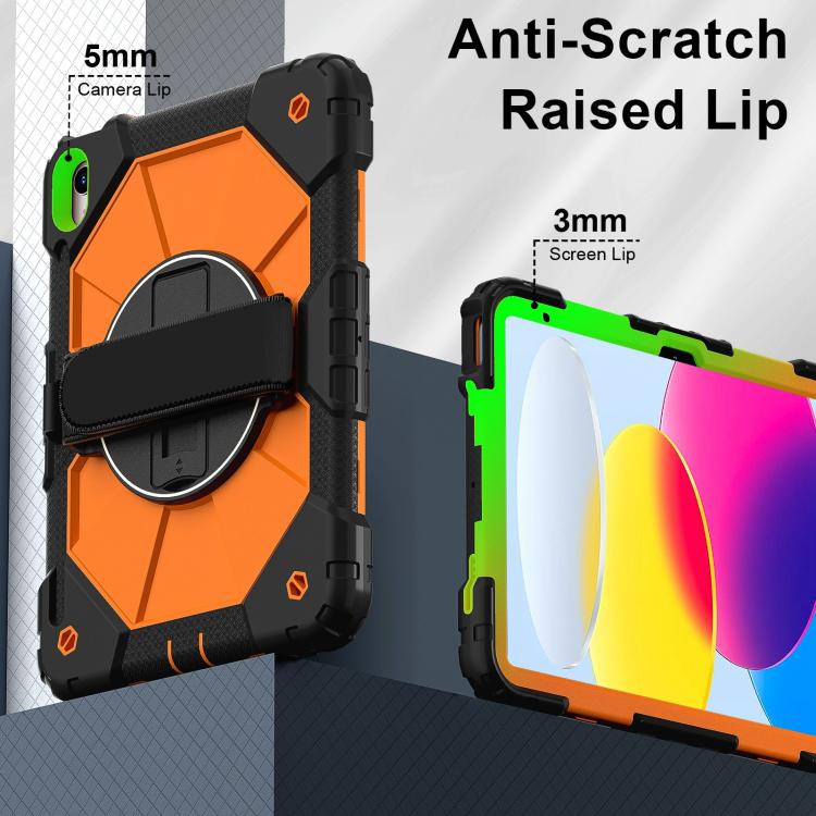 For iPad 2025 / 2022 Contrast Color Robot Silicone Hybrid PC Tablet Case