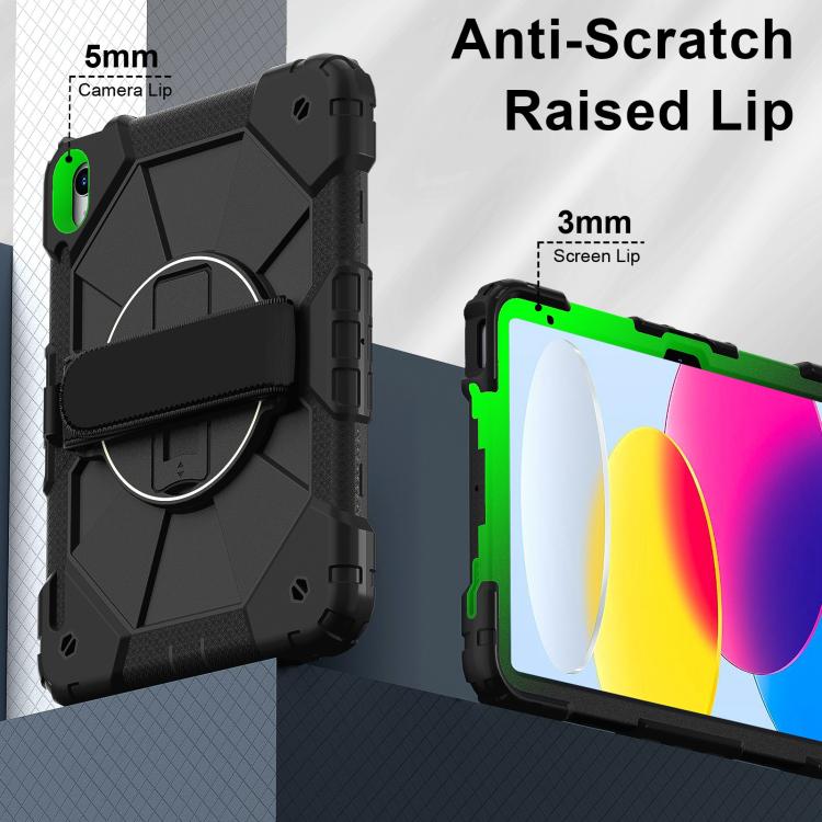 For iPad 2025 / 2022 Contrast Color Robot Silicone Hybrid PC Tablet Case