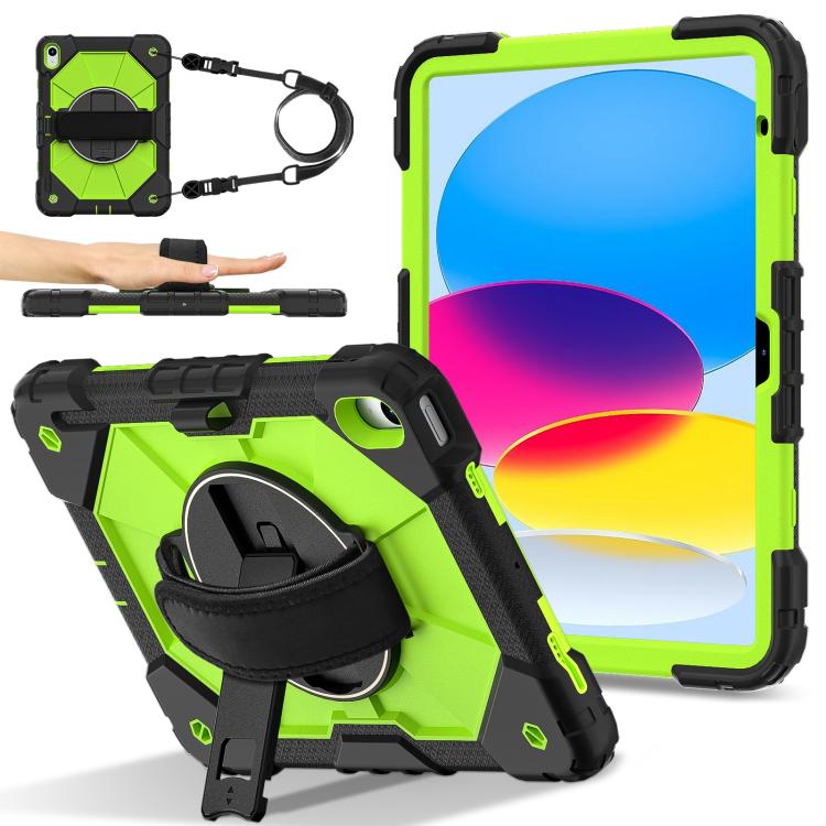 For iPad 2025 / 2022 Contrast Color Robot Silicone Hybrid PC Tablet Case