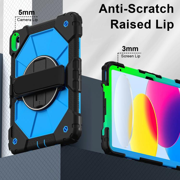 For iPad 2025 / 2022 Contrast Color Robot Silicone Hybrid PC Tablet Case