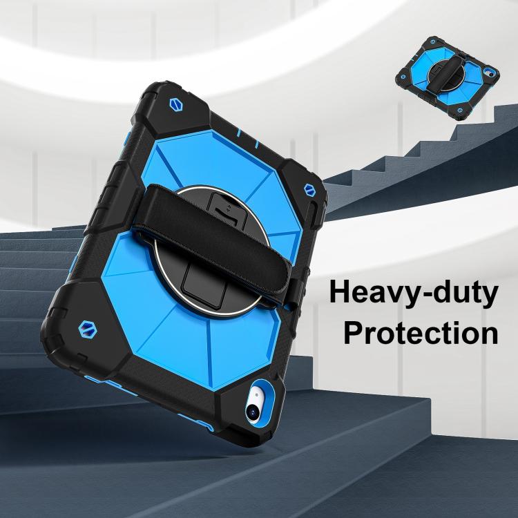 For iPad 2025 / 2022 Contrast Color Robot Silicone Hybrid PC Tablet Case
