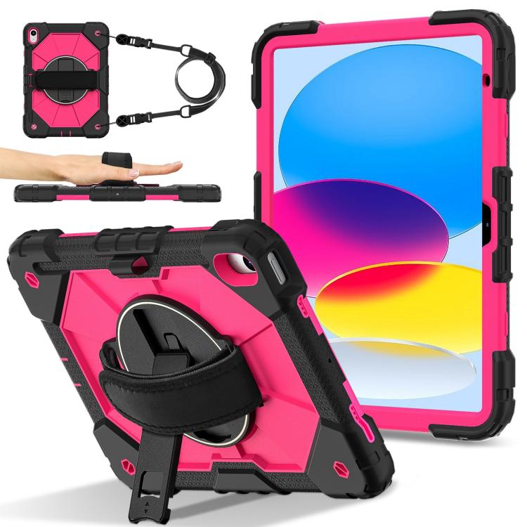 For iPad 2025 / 2022 Contrast Color Robot Silicone Hybrid PC Tablet Case
