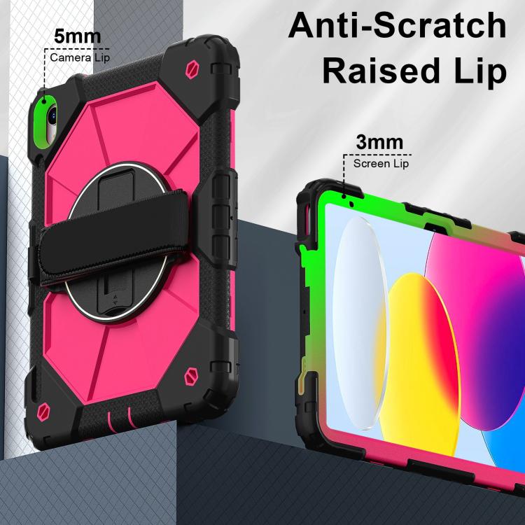 For iPad 2025 / 2022 Contrast Color Robot Silicone Hybrid PC Tablet Case